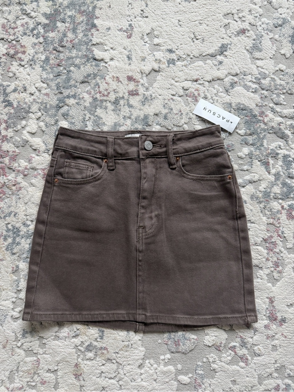 PacSun Brown Denim Mini Skirt
